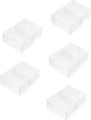 5sets Tape Display Cabinet Monitor Stand Display Case Cassette Tape Rack Audio Cassette Boxes Cassette Holder for Car Cassette Tape Holder Cassette Case Transparent Abs 6pcs*5 Generic