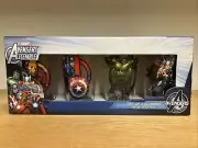 Marvel Comics Avengers Assemble Glassware Set Of 4 16 oz Hulk Iron Man Thor Capt