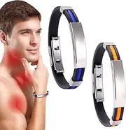 Oveallgo Titanium Wristband Pro Titanium Stainless Steel Magnetic Energy Bracelet Titanium Detox Lymphatic Drainage Magnetic Bracelet