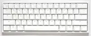 Ducky One 2 Pro Mini White Edition Mechanical Keyboard, RGB LED - Cherry Silver (US)
