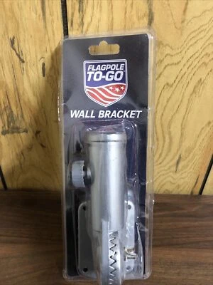 Flagpole-To-Go Flagpole Wall Bracket - Silver Brand New