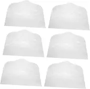 Vaguelly 6Pcs Clear Garment Covers Dustproof Storage Bags for Coats Suits Clothes for Home Organization and Travel Washable Design