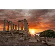 Save 10.00%! Amazing Sunset at Poseidon's Temple, Cape Sounio