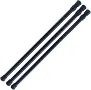 Tension Curtain Rod Curtain Pole for Window Cupboard Closet, Black Extendable Ad