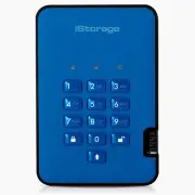 Diskashur2 HDD 5TB Blue | Secure Portable Hard Drive | Password Protected | Dust