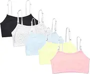 VeaRin Cotton Girls Crop Cami Training Bras, Girls Multi Piece Bras with Adjustable Straps