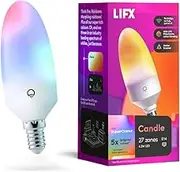 LIFX Candle Colour [E14 Edison Screw] Wi-Fi Smart LED Light Bulb, PolychromeColor, Multi-Zone Dimmable, No Hub Required, Compatible with Alexa, Hey Google, Apple HomeKit