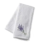Pilbeam Living Lavender Bouquet 65cm Cotton Soft Hand Towel Washer Cloth White