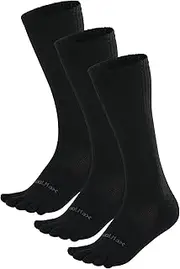 [OrrinSports] Toe Socks for Women Men Coolmax Running Socks 5 Finger Socks Athletic Toe Socks 3 Pairs
