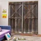 Encrypted and firmly guarded doors Printing 3D Blockout Curtains Fabric Window