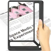 5X Full Page Magnifying Glass for Reading, Lightweight Rectangular Magnifier
