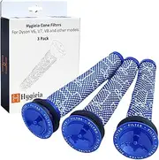[hygieia] 3 Pack Pre Motor Filter Replacement Kit for Dyson V6 V7 V8 DC58 DC59 DC61 DC62 Stick Cordless Vacuum Cleaners, Washable Set for Dyson Filter Replacement