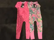 2 x Brand New Bonds Wondersuits Size 2. Two-way zip & Stretch Fabric, Cozy Cuffs