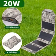 20W Solar Panel USB Waterproof Outdoor Hiking Camping Portable Battery Charger