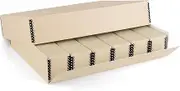 Golden State Art, Archival Slide Storage Box, Acid-Free Metal Edge Organizer With 6 Inner File Cases, Holds Up to 840 Films, For Storing Photos and Negatives, 15.5" x 11.5" x 3" (Tan)