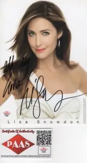 LISA SNOWDON ENGLISH MODEL, TV & RADIO PRESENTER SIGNED OFFICIAL PHOTO PAAS