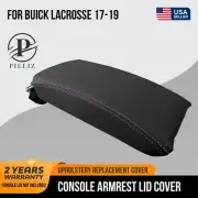 Console Armrest Leather Pull Over for Buick LaCrosse 2017-2019 Purple Stitch