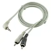 3.5mm to RCA Cable White Soft PVC Home Car Marine Office Computer