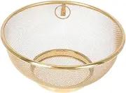 Cheese Strainer Fine Mesh Strainer for Kitchen Sink Strainer Basket Drain Basket Stainless Steel Mesh Colander 18cm Gold