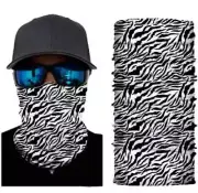 Neck Gaiter Face Mask Fishing Sun Headwear Protection Zebra Print Pattern