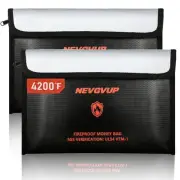 4200°F Fireproof Money Bag - Upgraded Heat Insulated, 9.8 x 6.5" Small Firepr...