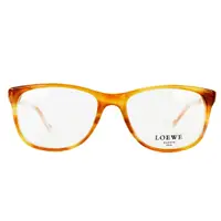 在飛比找PChome24h購物優惠-LOEWE 西班牙皇室品牌羅威金邊平光眼鏡(咖啡)VLW85