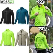 WOSAWE Men MTB Bike Wind Jacket Cycling YKK Zip Windproof Riding Breathable Coat
