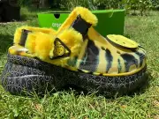 CROCS BAE TRANSLUCENT MEGA CRASH SMILEY PLATFORM WOMENS CLOG W8 US/ 38-39 EUR