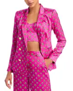 L'Agence Colin Silk Double Breasted Blazer