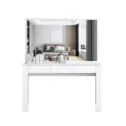 White Dressing Table Vanity Makeup Bedroom with Big Mirror Dresser Modern Wooden Furniture Drawers Storage