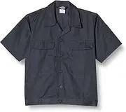 co-cos nobuoka(コーコス信岡) Cocos Nobuoka A-6650 Eco 5ive Star Open-Collar Short Sleeve Blouson, charcoal, SS