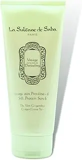 La Sultane de Saba - Silk Protein Scrub - Green Tea & Ginger - Journey to the Route of Darjeeling, 200ml / 6.8 Fl Oz