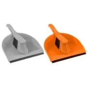 6 x Plastic Deluxe Dustpan n Brush Broom Sets Sweeper Home Office Cleaner Clean