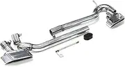Car Dual Exhaust Tip Compatible For BMW F10 F11 520i 525i 528i Up To G30 G31 Sport Look Square Muffler Tip Nozzle Exhaust Systems Tailtip(Silver)