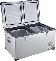 75L Stainless Steel Compressor Refrigeration Large Capacity Car Refrigerator For Camping
