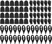 Yacht & Smith Winter Pre Assembled Set, Glove Scarf Beanie (Black 24 (Set of 3))