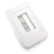 Flat Brush Bristle Wall Plate Single Gang Large Opening Cable Management White
