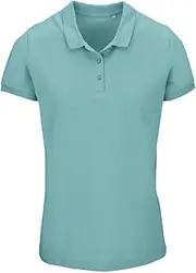 [SOL'S] SOLS Womens/Ladies Planet Piqué Organic Polo Shirt (UK Size: 16 UK - 18 UK) (Pool Blue)