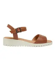 [Easy Steps] Georgie Sandals in Tan Leather