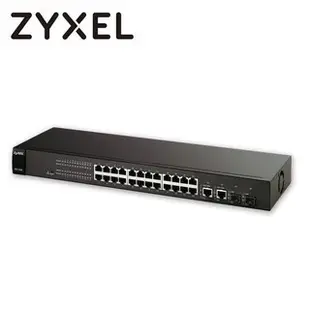 Zyxel 合勤 GS1100-24 V3 24埠極速Gigabit+2埠光纖免設定交換器