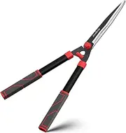JiveSnip Hedge Shears 23 inch, Razor Sharp Blades Made of Carbon Steel, Rust Protection Coating, Lightweight Garden Shears for Trimming Hedges, Shrubs and Bushes