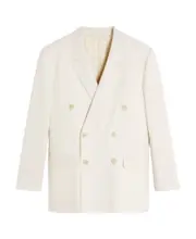 Jude jacket in lightweight striped wool FR38 ivory