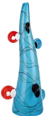 MURANO Art Glass Blue Contemporary Vase/Sculpture by Formia Hand Blown Italy New