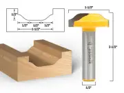 Ogee Panel CNC Cabinet Door Raised Panel Router Bit - 1/2" Shank - Yonico 13076
