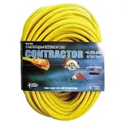 Vinyl Extension Cord, 50 ft, 1 Outlet, Yellow Southwire SOUTHWIRE 025880002