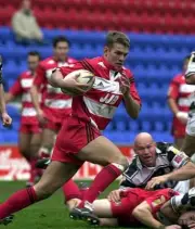 Gary Connolly in action for Wigan during their Challenge Cup matc - Old Photo