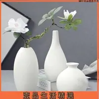 在飛比找蝦皮購物優惠-☀台灣熱賣☀ 北歐ins陶瓷花瓶白色素瓶磨砂小花器簡約家居客