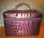 BRAHMIN Fig Jam Melbourne Charmaine Cosmetic Bag/ Train Case NWT