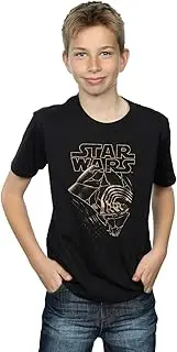 [Absolute Cult] Star Wars The Rise Of Skywalker Kylo Ren Mask Boys T-Shirt Black 12-13 years
