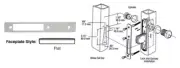 CRL DL2111A Aluminum Flat Faceplate for DL2110 Series Long Throw Deadlocks